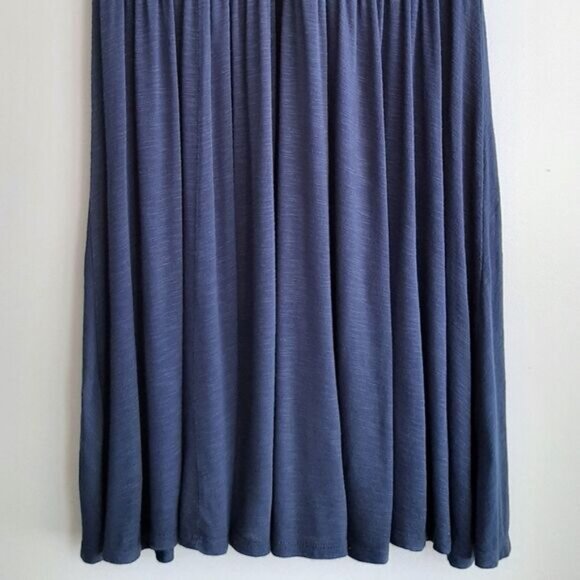 DOLAN | Anthropologie Twist Front Soft T-Shirt Dress Knee Length Blue M Flawed - Picture 5 of 16